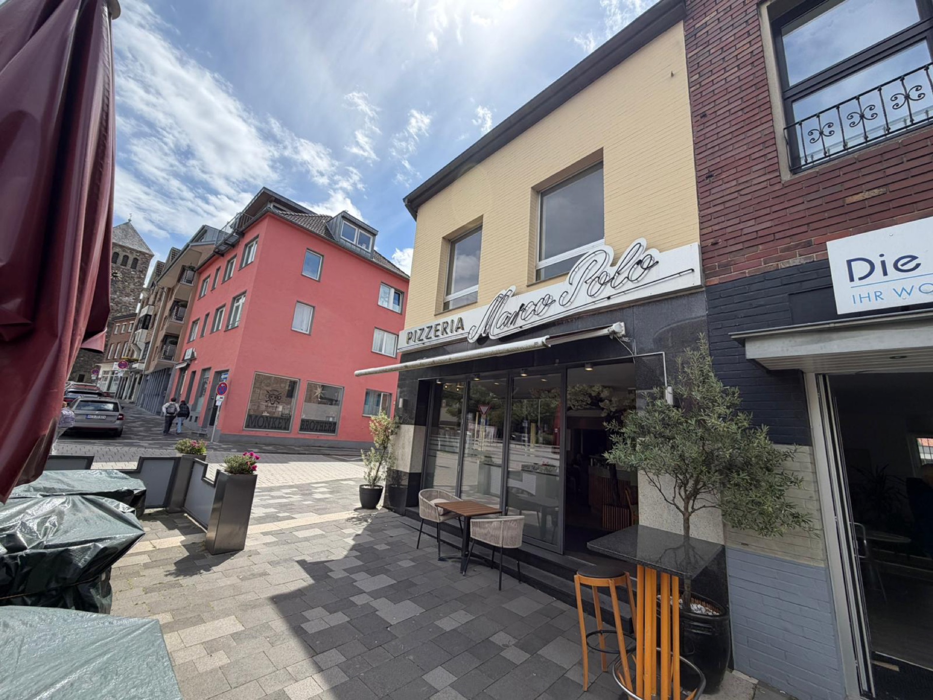 Immobilie in Würselen, Außenansicht Pizzeria Mieter